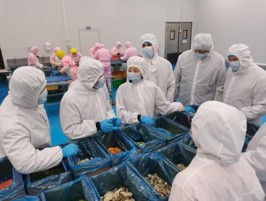 德國客戶一行來我司深入考察冷凍蔬菜產(chǎn)品出口質(zhì)量